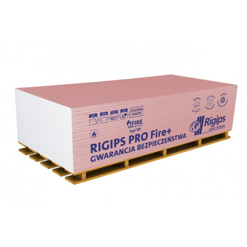RIGIPS Płyta FIRE-Line PLUS GKF 1200x260 0, gr.12,5mm RÓŻOWA OGNIOODPORNA PAL-60 SZT