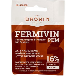 BROWIN Aktywne, suszone drożdże winiarsk ie do win mocnych i musujących FERMIVIN PDM (bez namnażania)