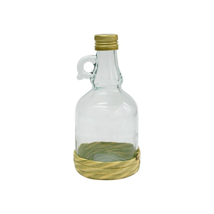 BROWIN butelka Gallone w oplocie ze sznu rka z trawy, z uszkiem i zakrętką pojemność 0,5Lt