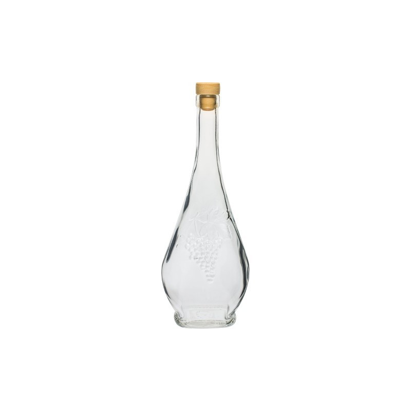 BROWIN butelka 500 ml Luigi-korek zdobiona ,biała