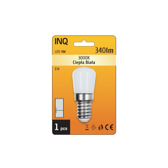INQ LAMPA LED E14 LED 4 T26 340 lm 3000K  lodówka INQ