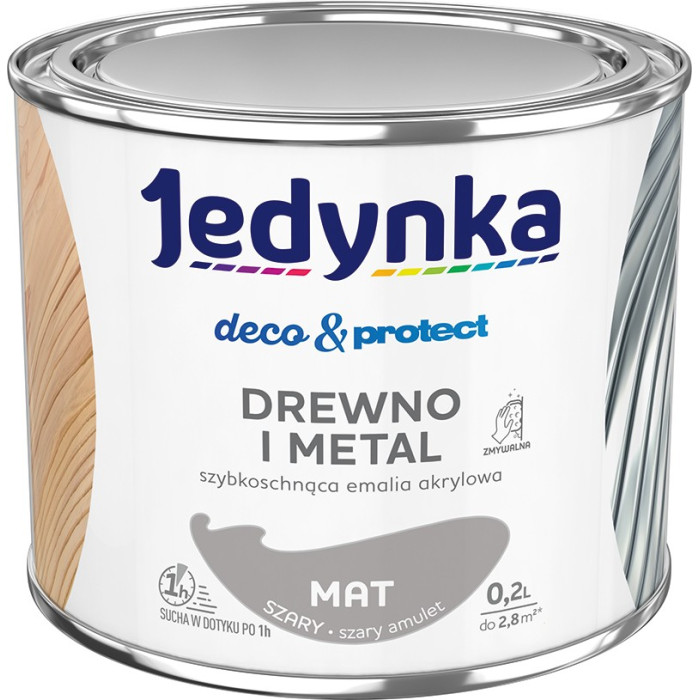 Jedynka Deco&Protect Mat Szary 0,2L Drewno i Metal