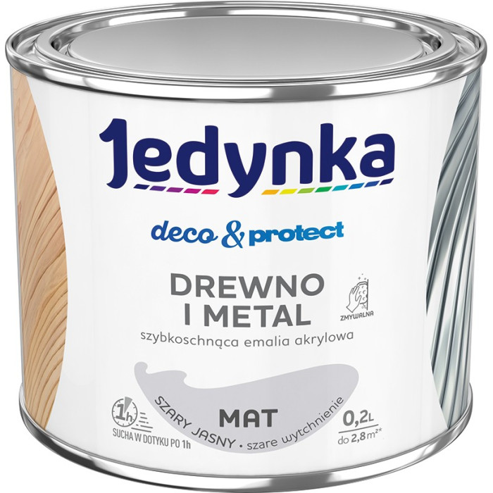 Jedynka Deco&Protect Mat Szary Jas. 0,2L Drewno i Metal