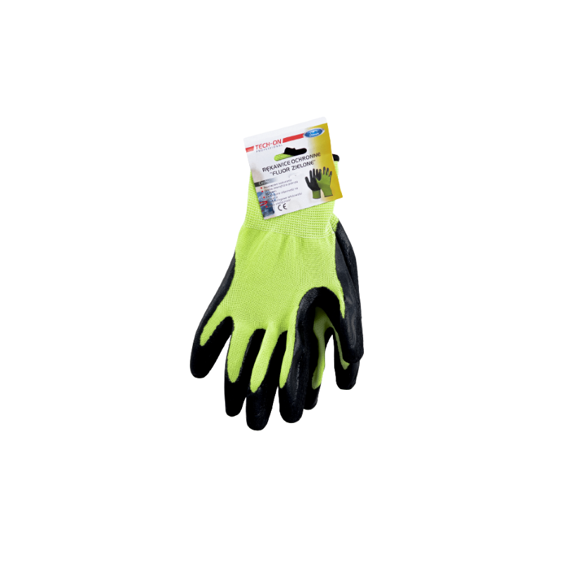 PROFAST Rękawice fluor zielone(12)rozmia r 10" Tech on