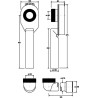 McALPINE Syfon pisuarowy podtynkowy pion owy 2"x50mm