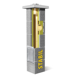 Komin systemowy STABIL kominek paliwa stałe 20+W/90 6mb SCHIEDEL pakiet startowy