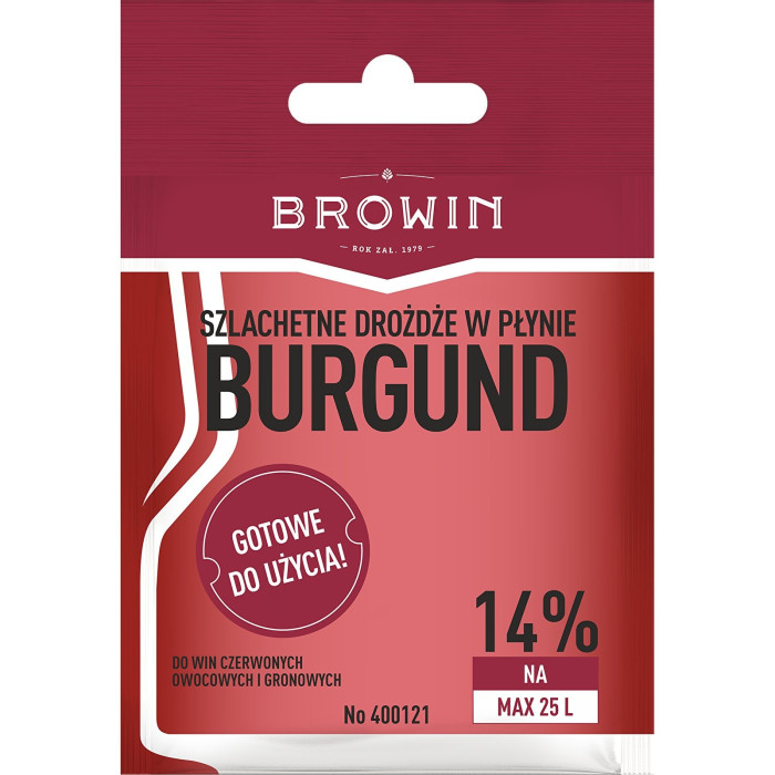 BROWIN Drożdże winiarskie Burgund bez na mnażania - 20 ml