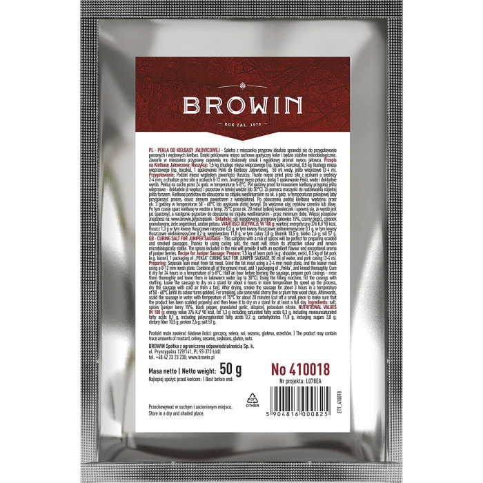 BROWIN Pekla do kiełbasy jałowcowej - 50  g