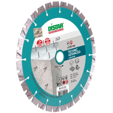 DISTAR TECHNIC ADVANCED 230 MM TARCZA DI AMENTOWA 1A1RSS/C3-H 232X2,6/1,8X12X22,23-16