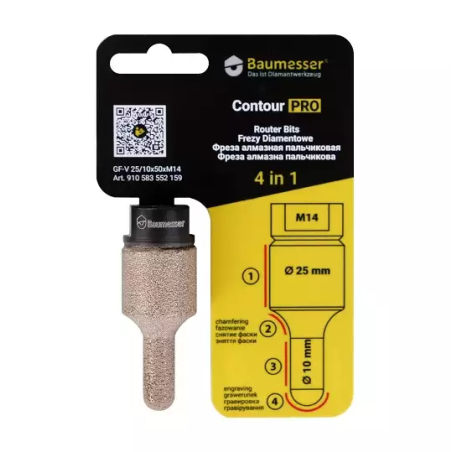 BAUMESSER FREZ GF-V 25/10X50XM14 CONTOUR  PRO
