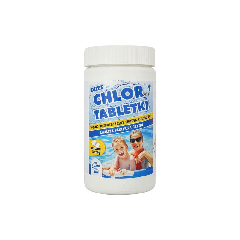 CHLORTIX T duże tabletki - chlor do basenów-  200g/1kg Mr .Camp