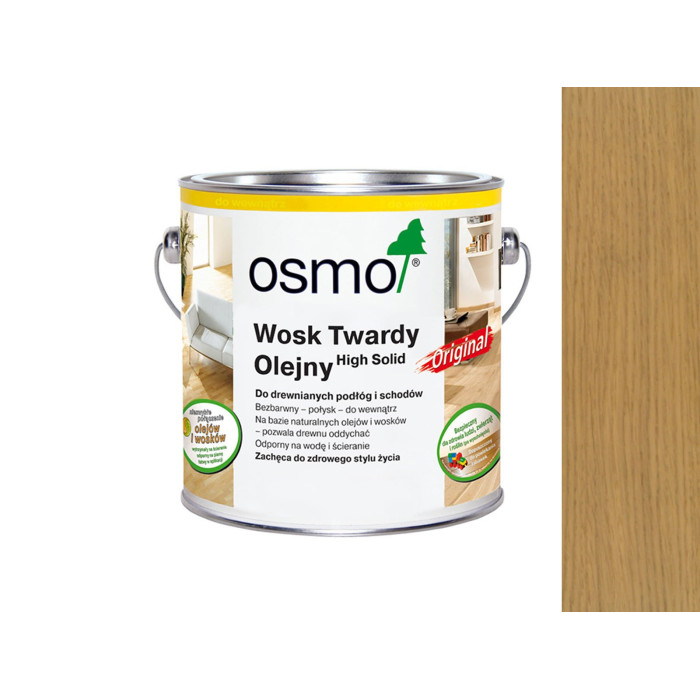 WOSK TWARDY OLEJNY - OSMO 3062 - BEZBARWNY MAT - 0,375L