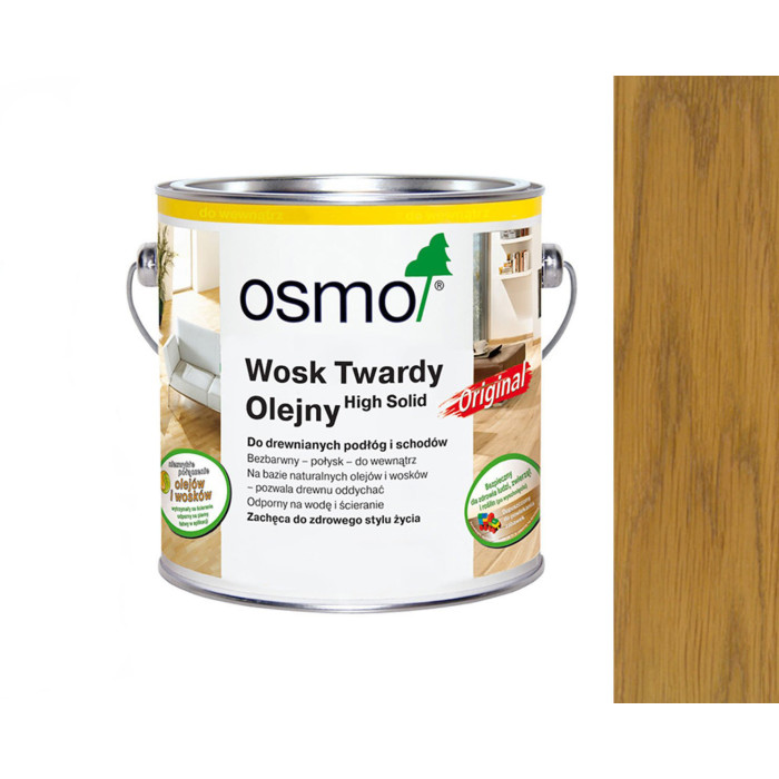 WOSK TWARDY OLEJNY - OSMO 3032 - JEDWABISTY POŁYSK - 0,125L