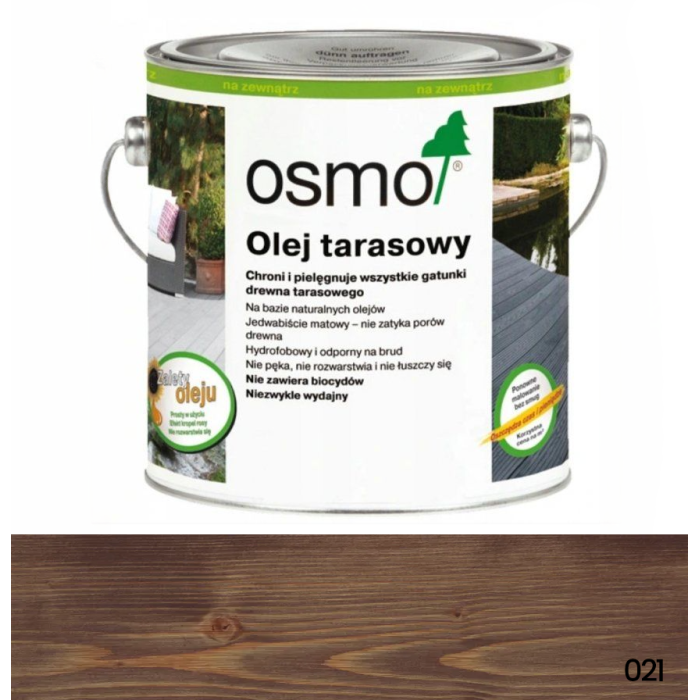 OLEJ TARASOWY OSMO - KOLOR DĄB BAGIENNY 021 - 2,5L