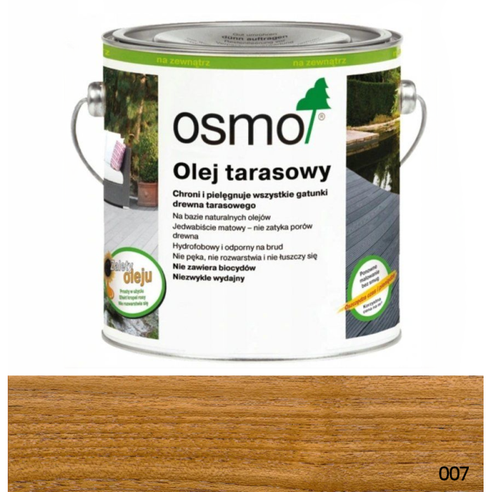 OLEJ TARASOWY OSMO  - KOLOR TEAK BEZBARWNY 007 - 0,75L