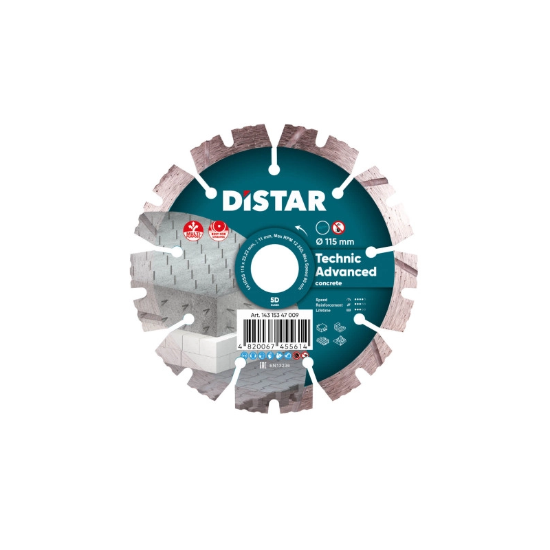 DISTAR TARCZA DIAMENTOWA DO BETONU TECHNIC ADVANCED 115MM