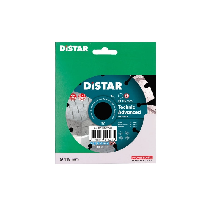 DISTAR TARCZA DIAMENTOWA DO BETONU TECHNIC ADVANCED 115MM