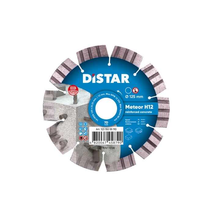 DISTAR TARCZA DIAMENTOWA DO BETONU METEOR H12 125MM