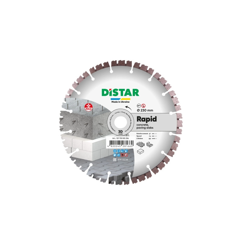 DISTAR TARCZA DIAMENTOWA DO BETONU RAPID 230MM