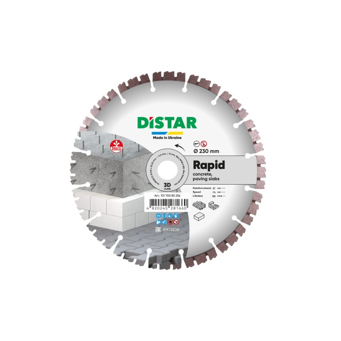 DISTAR TARCZA DIAMENTOWA DO BETONU RAPID 230MM