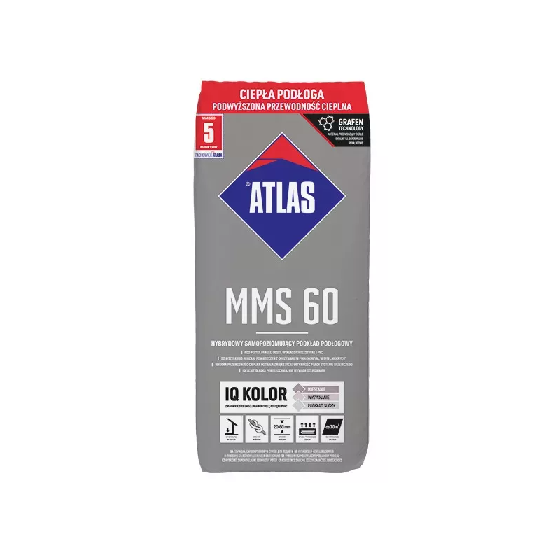 HYBRYDOWY SAMOPOZIOMUJĄCY PODKŁAD PODŁOGOWY MMS 60 25 KG ATLAS