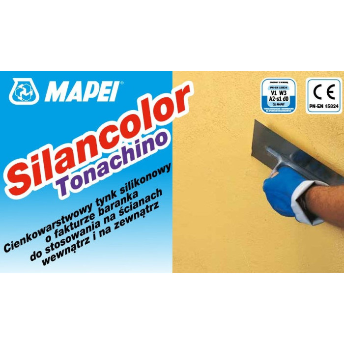 MAPEI SILANCOLOR T 1,5MM BASE P 20 KG PAL33szt tynk silikonowy 2,4kg/m2