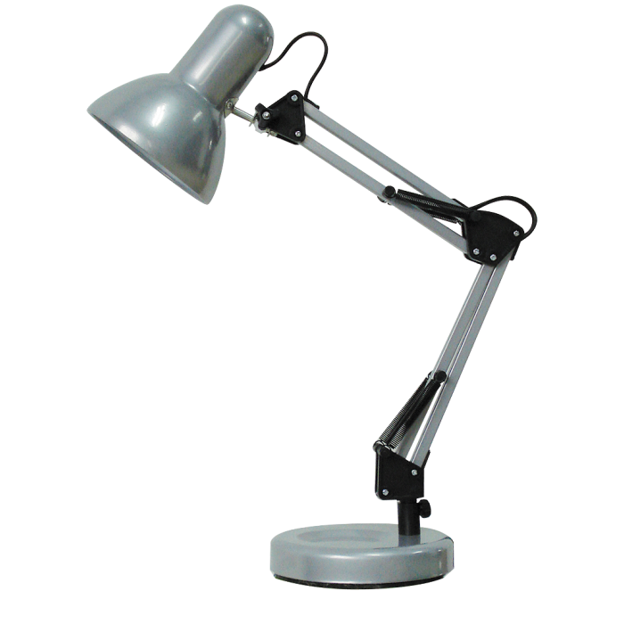 RABALUX 4213 Lampka biurkowa Samson E27/ 1x60W sr | ebrna